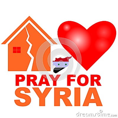 Pray for Syria Earthquake disaster victims Save life. Support and show solidarity with the Turkish and Syrian people. Turkey map, Vector Illustration