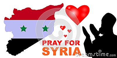 Pray for Syria Earthquake disaster victims Save life. Support and show solidarity with the Turkish and Syrian people. Turkey map, Vector Illustration