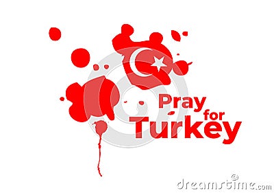 Pray For Turkey vector illustration Vector Illustration