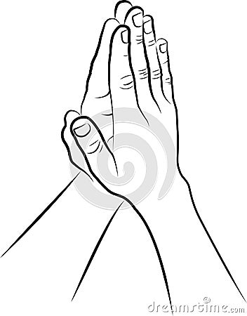 Prayer Vector Illustration