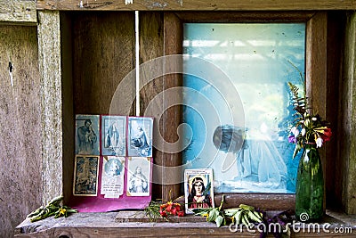 Prayer Corner, Elementary School, Papua New Guinea Editorial Stock Photo