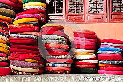 Prayer Cushions Stock Photo