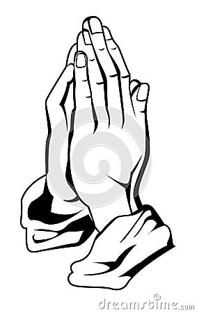 Prayer hand Vector Illustration