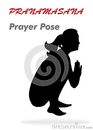 The prayer pose Vector Illustration