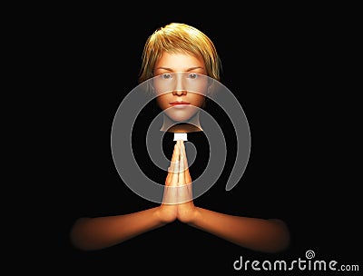 Prayer woman Stock Photo