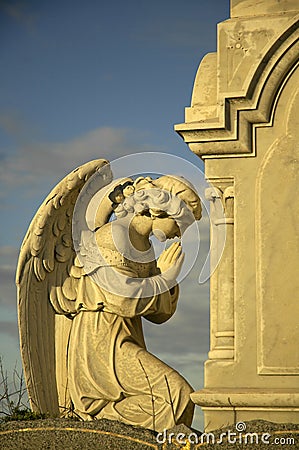 Praying angel Stock Photo