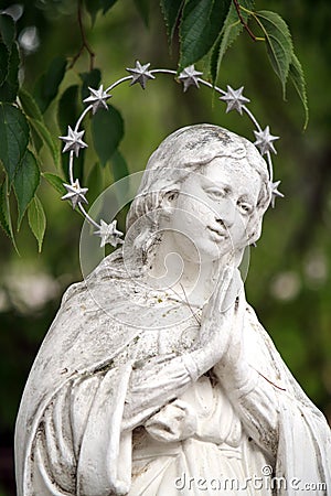 Praying Angel Statue Stock Photo