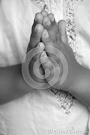 Praying child Stock Photo