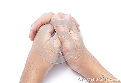 Praying hands Stock Photo