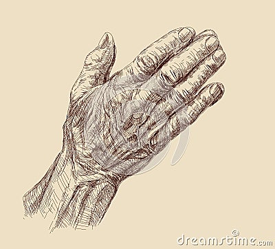Praying Hands Vector Illustration