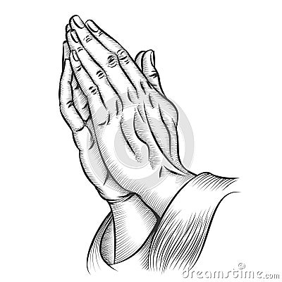 Praying hands Vector Illustration