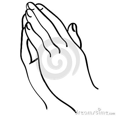Praying hands vector illustration by crafteroks Vector Illustration