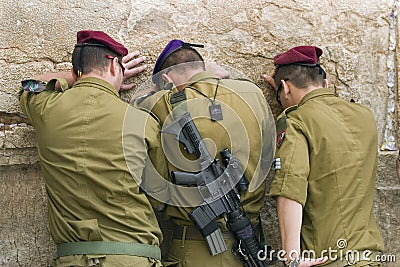 Praying soldiers Editorial Stock Photo