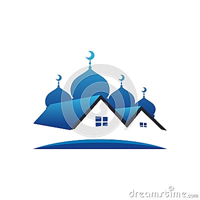 Praying, taraweeh, salat, fast, and celebrate ramadan at home icon design Stock Photo