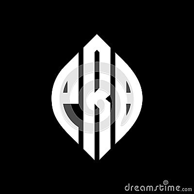 PRB circle letter logo design with circle and ellipse shape. PRB ellipse letters with typographic style. The three initials form a Vector Illustration