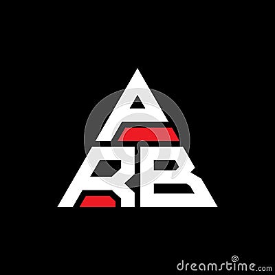 PRB triangle letter logo design with triangle shape. PRB triangle logo design monogram. PRB triangle vector logo template with red Vector Illustration