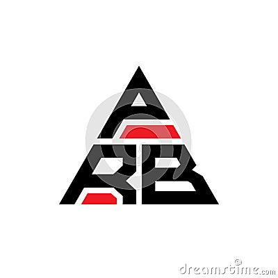 PRB triangle letter logo design with triangle shape. PRB triangle logo design monogram. PRB triangle vector logo template with red Vector Illustration