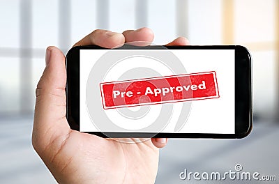 Pre-Approved Choice Mark Selection CUSTOMIZE Status Option and C Stock Photo