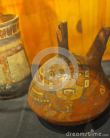 Pre-Columbian ceramics - Mochica Culture Editorial Stock Photo