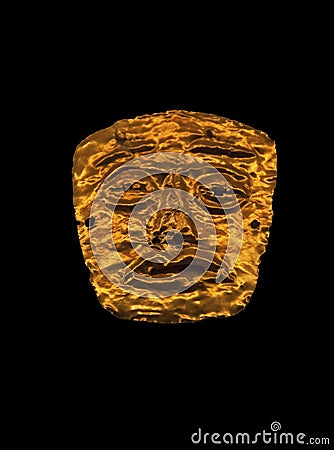 Pre-Columbian gold amulet Stock Photo