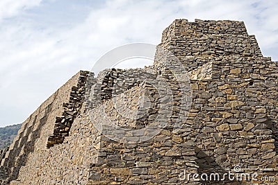 Pre Columbian pyramid in Tzintzuntzan Stock Photo