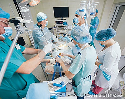 Pre oxygenation for general anesthesia. Surgery equipment. Stock Photo