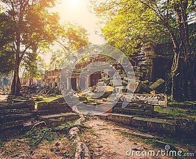 Preah Khan Temple, Siem Reap, Cambodia. Stock Photo