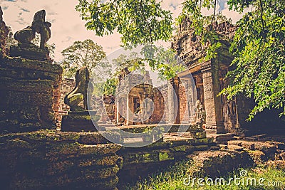 Preah Khan Temple, Siem Reap, Cambodia. Stock Photo