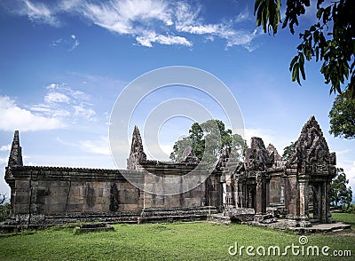 Preah vihear famous ancient temple ruins landmark in cambodia Stock Photo