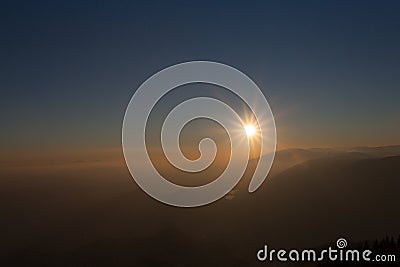 Prealpine sunset Stock Photo