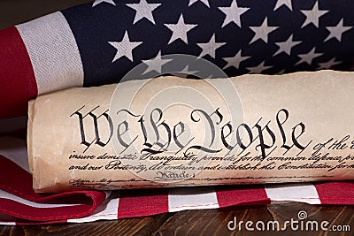 Preamble to the United States Constitution Editorial Stock Photo