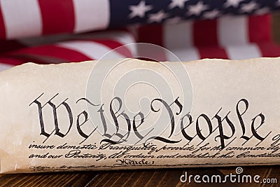 Preamble to the United States Constitution Stock Photo