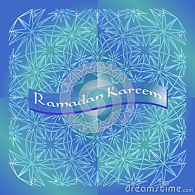 Precious blue background for Ramadan Vector Illustration