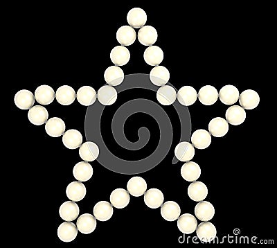 Precious Pearls star shape isolated Stock Photo