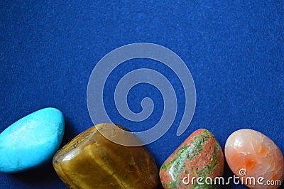 Precious and semiprecious stones and minerals Stock Photo