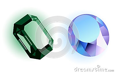 Precious stones Cartoon Illustration