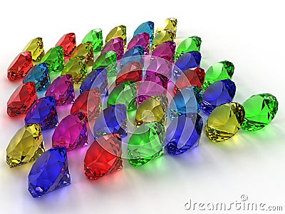 Precious stones of different colors â„–12 Stock Photo