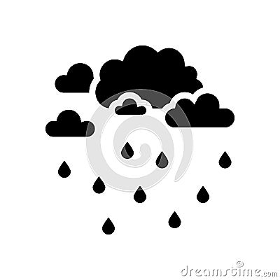 precipitation water glyph icon vector illustration Vector Illustration