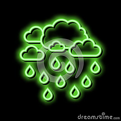 precipitation water neon glow icon illustration Vector Illustration