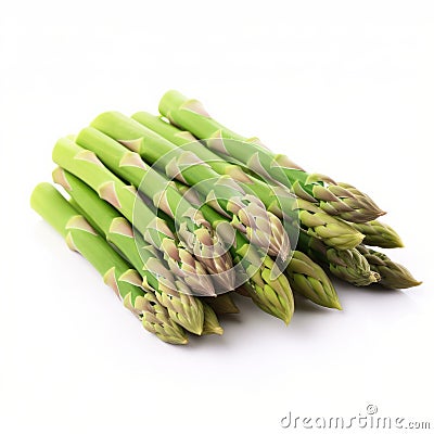 Precise Asparagus: A Stunning Isolated Image On White Background Stock Photo