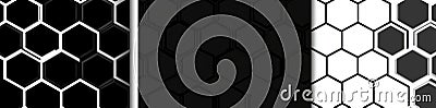 Precise line drawings of geometric shapes emphasizing symmetry and pattern variations in a scientific context Stock Photo