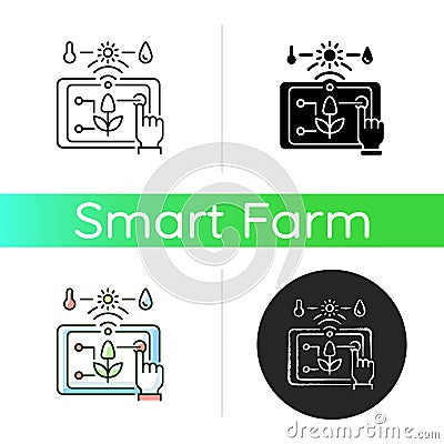 Precision agriculture icon Vector Illustration