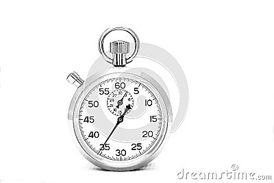 A precision classic silver chronometer Stock Photo