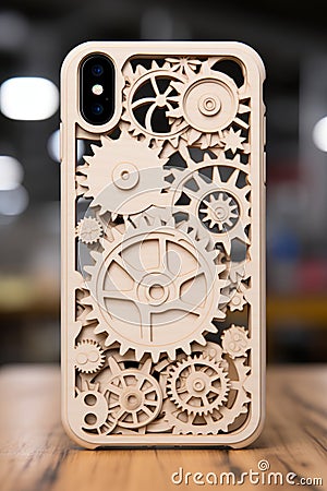 Precision customization cnc made personalized phone case displaying custom design possibilities Stock Photo