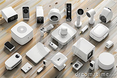 Precision detection and advanced access controls are the foundation of secure home automation in high tech homes. Cartoon Illustration