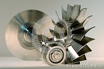 Precision engineered turbine Stock Photo