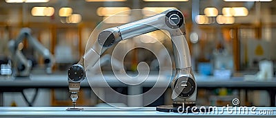 Precision at Play: Robotic Harmony in the Modern Workspace. Concept Automation, Robotics, Workplace Stock Photo