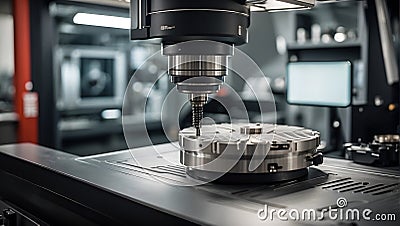 precision progression: CNC machines and the micromachining frontier. AI generated Stock Photo