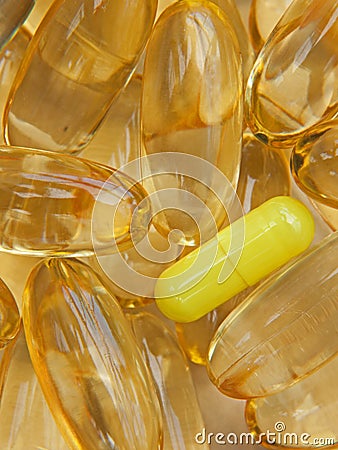 Precsription Capsules Stock Photo