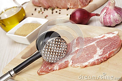 Precursors pork meat, Stock Photo